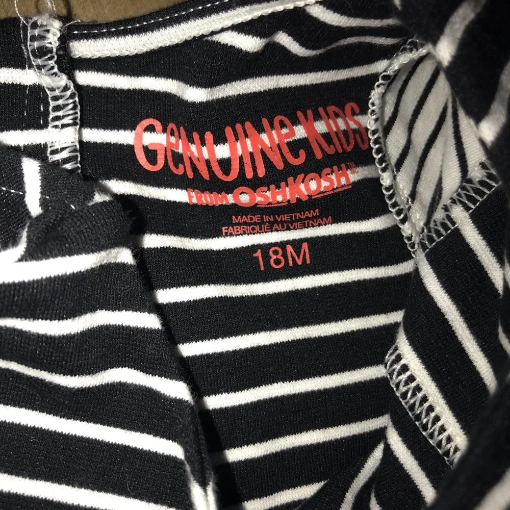 OshKosh Mod Baby Dress Striped Zipper Back